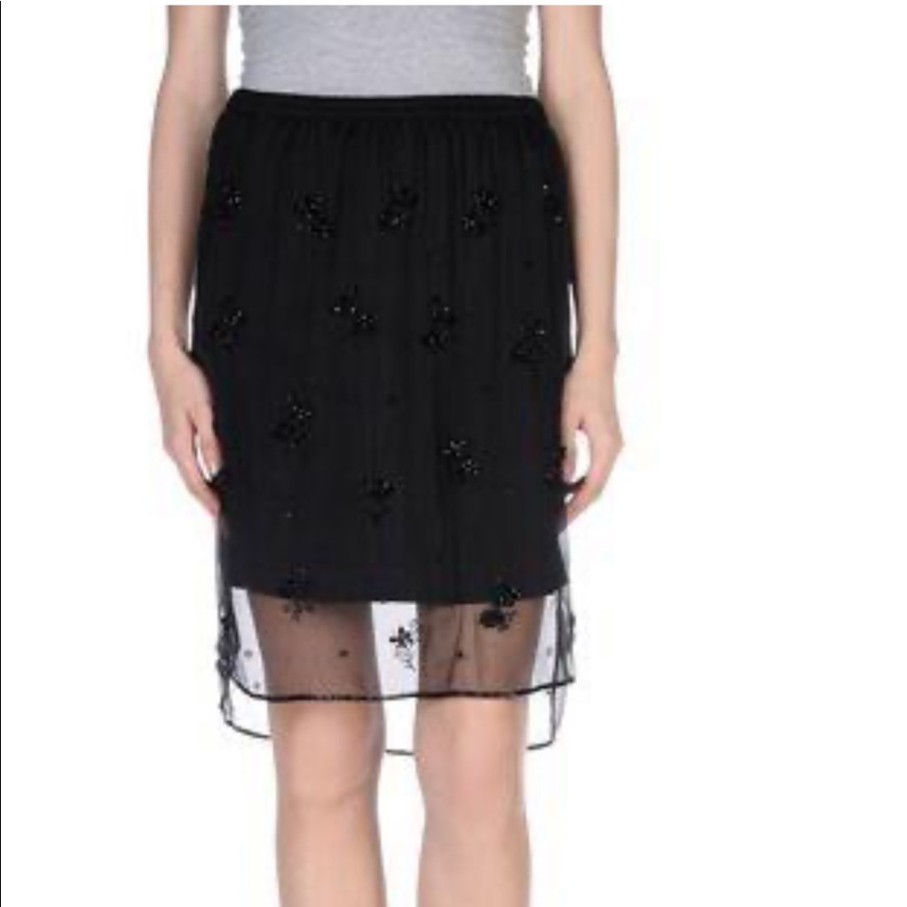 NWT Gold Hawk silk skirt with beads - Picture 6 of 7